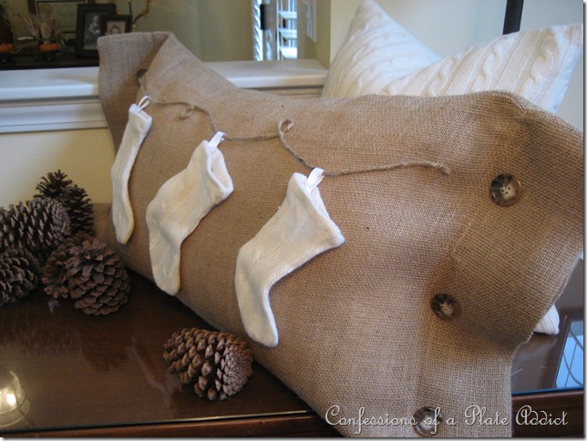 CONFESSIONS OF A PLATE ADDICT Pottery Barn Inspired Stocking Pillow 006