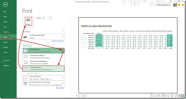 Excel Addict's Blog: Mengatur Area Pencetakan Worksheet Menggunakan ...