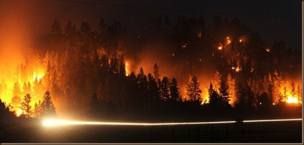 Roundup wildfire Larry Mayer photo