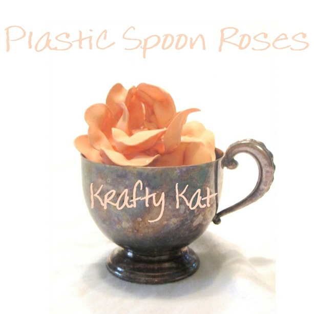 Plastic Spoon Rose In Cup