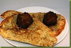 Naan bread and onion bahji