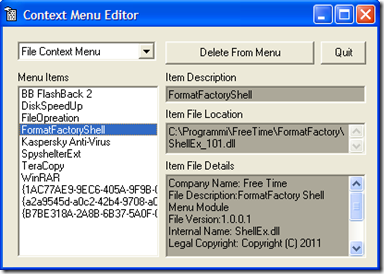 Context Menu Editor