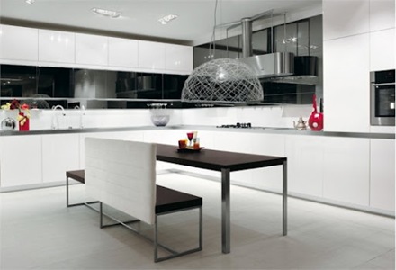 Cocinas modernas blancas minimalista-cocina-blanca