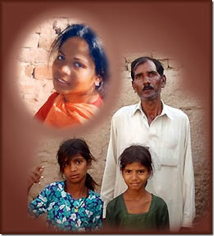 Asia Bibi, Ashiq Masih - husband & children
