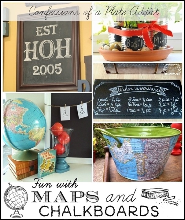 CONFESSIONS OF A PLATE ADDICT Fun with Maps and Chalkboards