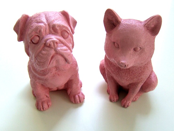 Pink painted animals