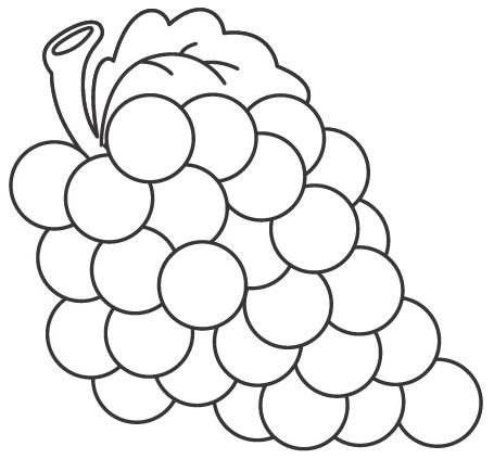 Dibujo de un uva para colorear - Imagui