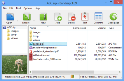 Bandizip : Free Zip Archiver for Windows