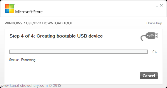 Create Bootable Windows 8 USB - Step 4 - Format Drive