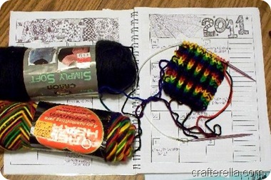 organizer and knitting