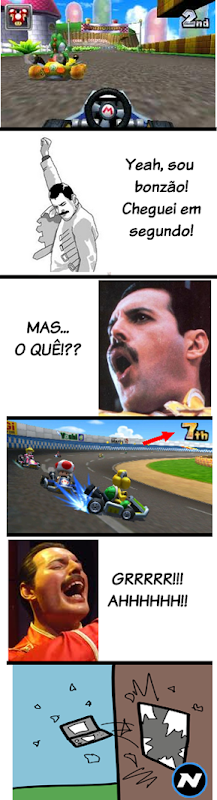 O modo online de Mario Kart pode trazer surpresas ao final da corrida...