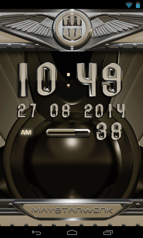 beige snake digital clock Screen 2