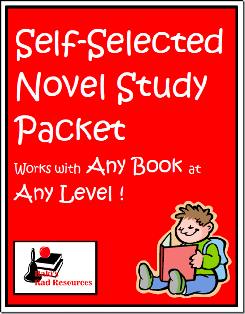 Resources to keep students reading books they enjoy while keeping them accountable for their learning.  Resources from Raki's Rad Resources - self selected novel study