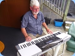 Peter Wilton brought his Casio WK220 along to play and sing along to.