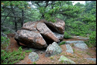23g - heading down the mountain - Beautiful Pink Granite Boulder