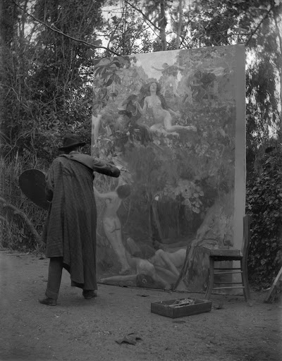 Baldomer Gili i Roig while painting "Abisme"