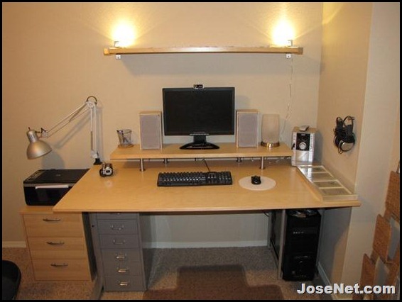 computer desk setup