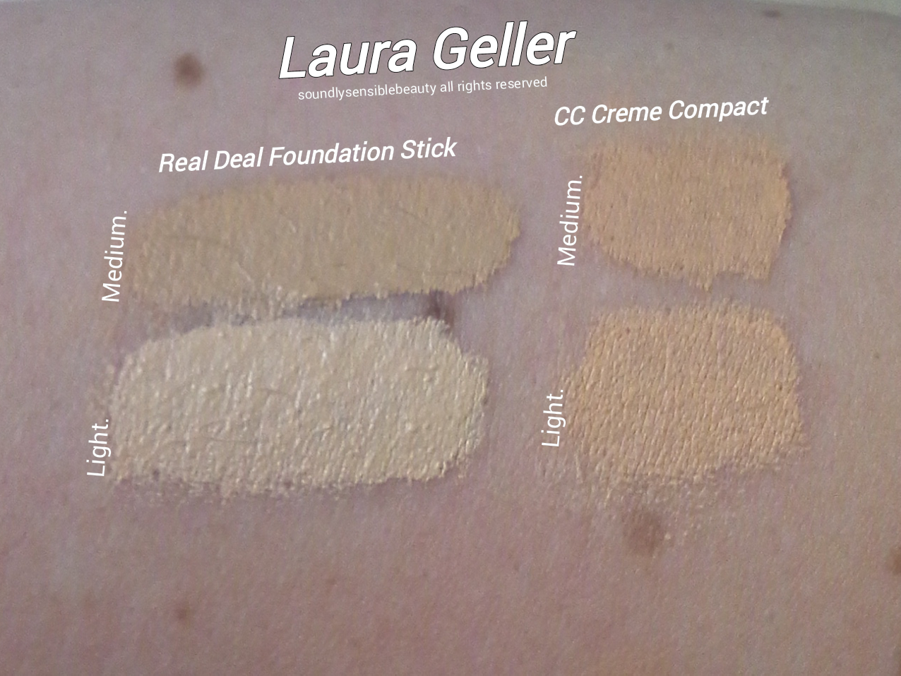Laura Geller Real Deal Stick Foundation SPF 15; Review & Swatches of Shades