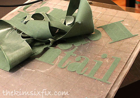 Silhouette cutting fabric letters