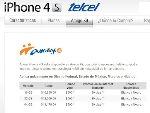 Mexico: Iphone 4S Telcel