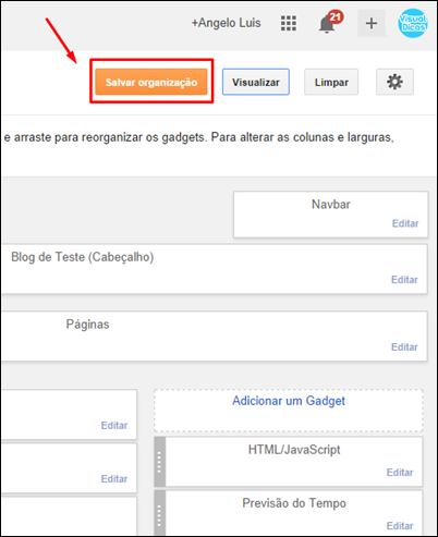 Como instalar um Widget no seu Blog -(Blogger) - Visual Dicas
