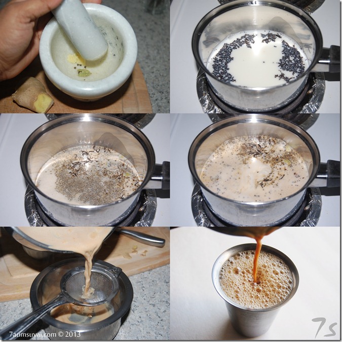 Ginger cardamom tea process