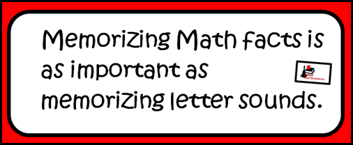 Memorizing math facts is as important as memorizing letter sounds.  Students cannot build a mathematical understanding without memorizing math facts.  Raki's Rad Resources