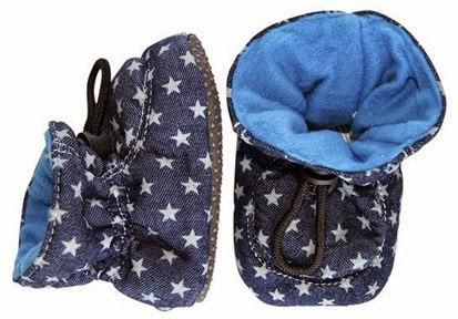 Melton Baby Booties- Stars