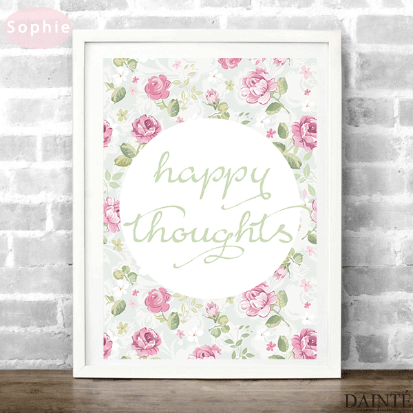 happy-thoughts-white-green-blog-wall-print