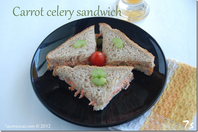 Carrot celery sandwich