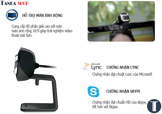 Camera cho laptop Microsoft Lifecam HD-3000 Webcam