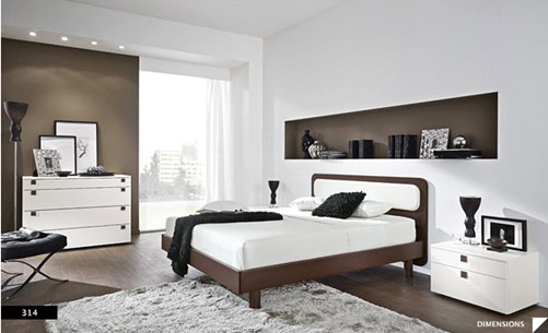 diseños de dormitorios modernos a dos colores