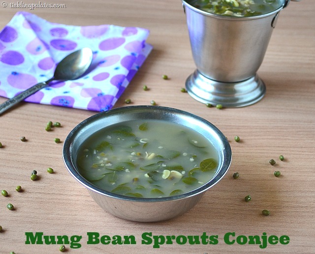 Mungbean sprouts porridge