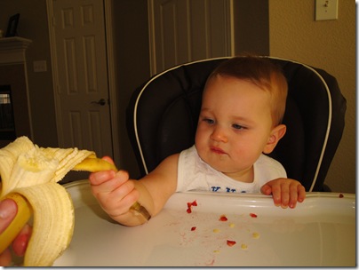 6.  Peeling the banana is fun
