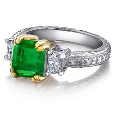 Square-Emerald-Cut-Emerald-and-Diamond-Three-Stone-Ring-in-Platinum-and-18k-Yellow-Gold_SR0332EH