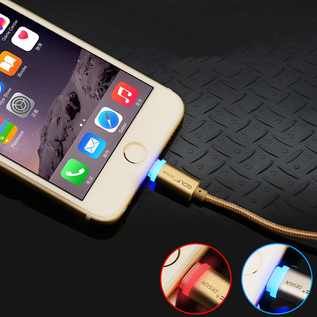 Cáp sạc Lightning LED cho iPhone (loại 1m) Cáp iPhone