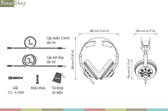 Superlux HD668B Tai nghe kiểm âm Superlux HD668B