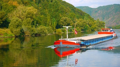 A commercial barge