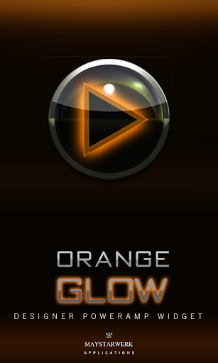 Poweramp Widget Orange Glow