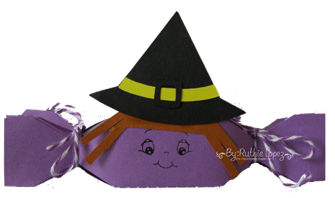 Witch treat box - Halloween Treat box - Sister´s Scrapbook Store - Ruthie Lopez DT