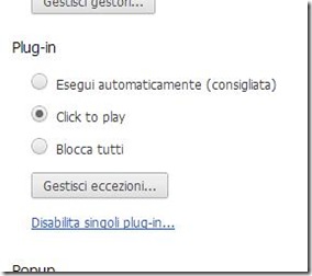 Chrome opzione Click to play