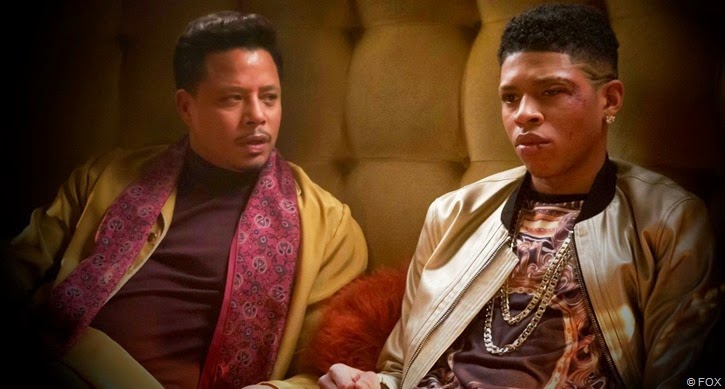 Terrence Howard  and Bryshere Gray as Lucious and Hakeem Lyon on EMPIRE