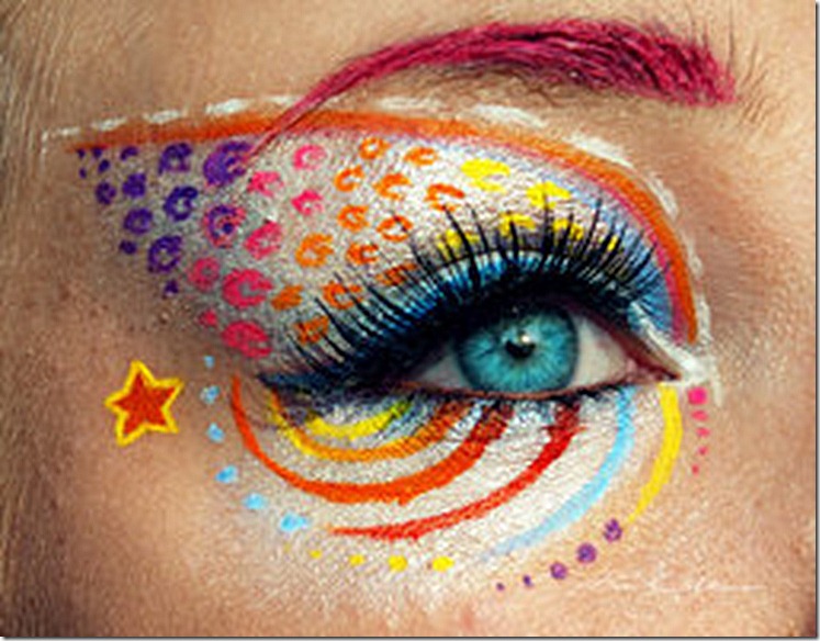 Мейк-ап от PixieCold глаза картинки,радужный макияж,красивые глаза
