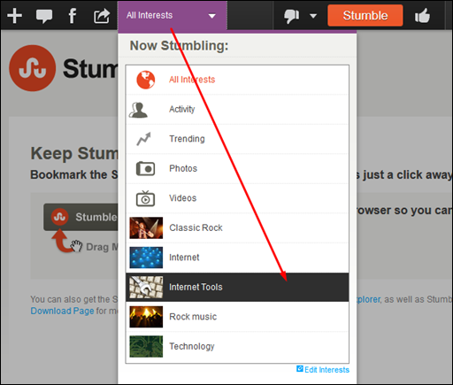 Veja apenas o que mais lhe agrada na internet -StumbleUpon - Visual Dicas