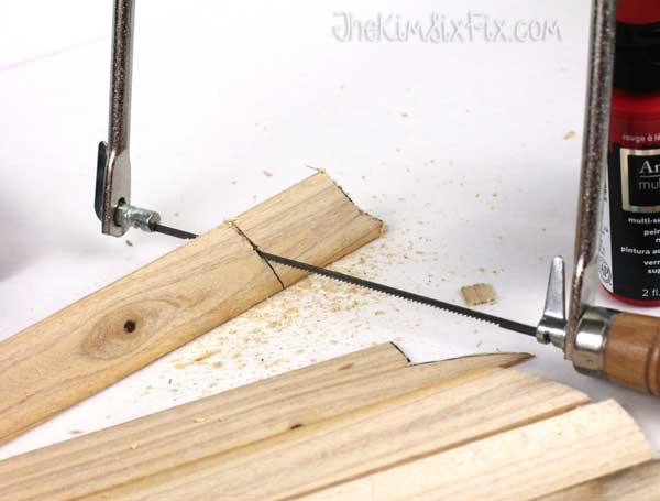 Cutting shim with coping saw