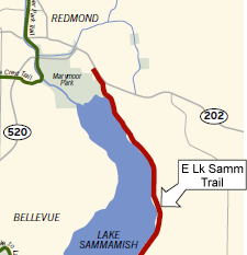 East Lake Sammamish Trail map