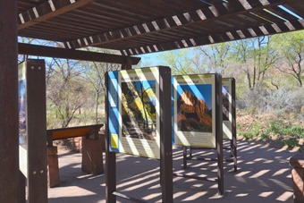 lovely visitor center with outdoor displays