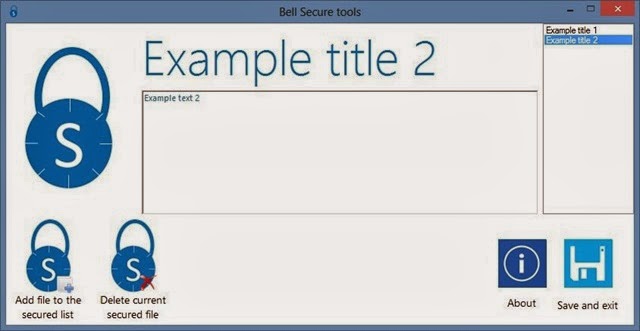 برنامج مجانى بسيط لحماية و تأمين الملفات Bell Secure Tools 1.0