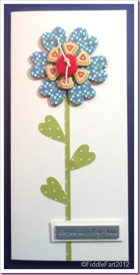 Cardstock flower embellishments with buttons