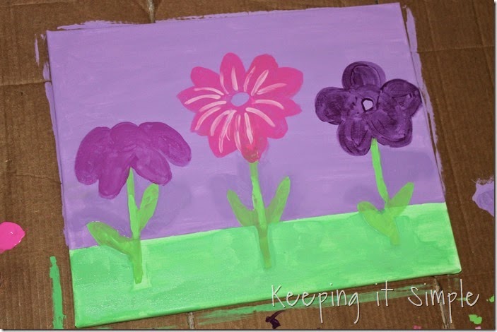 butterfly and flower painted canvas #DecoArt (6)